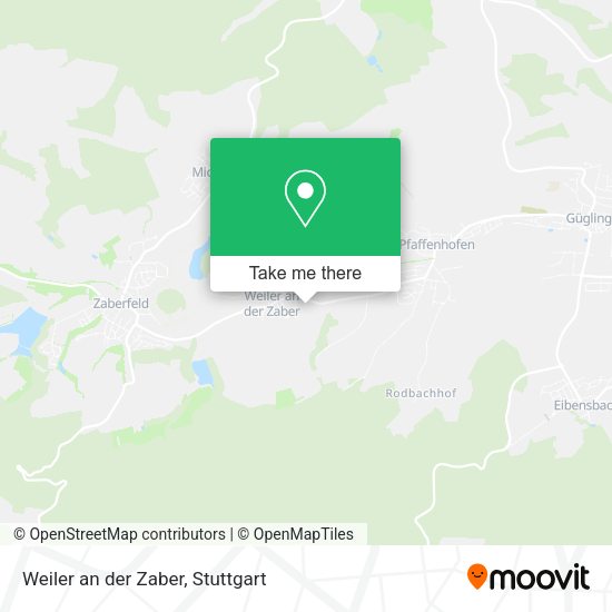 Карта Weiler an der Zaber
