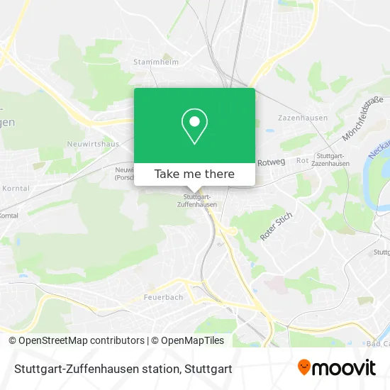 Карта Stuttgart-Zuffenhausen station