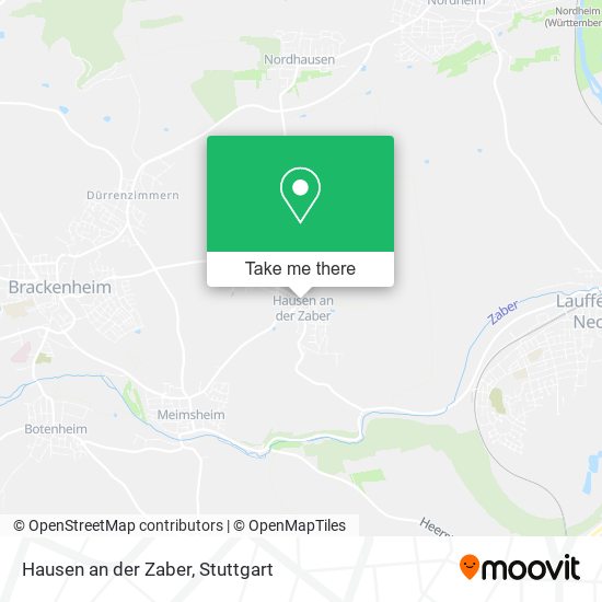 Карта Hausen an der Zaber