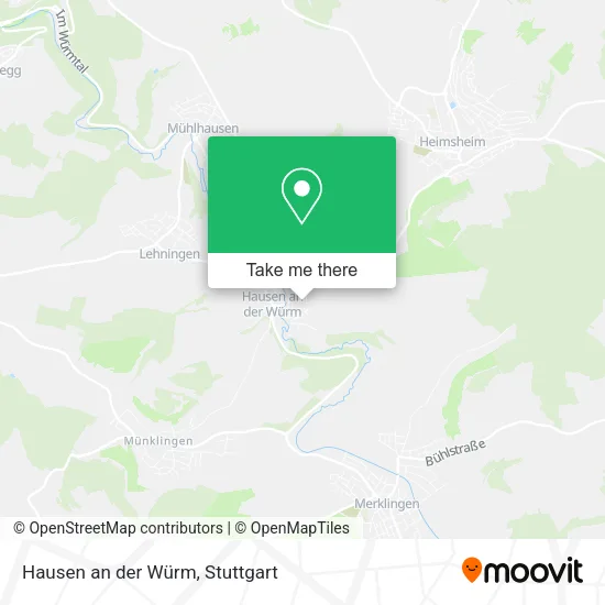 Карта Hausen an der Würm