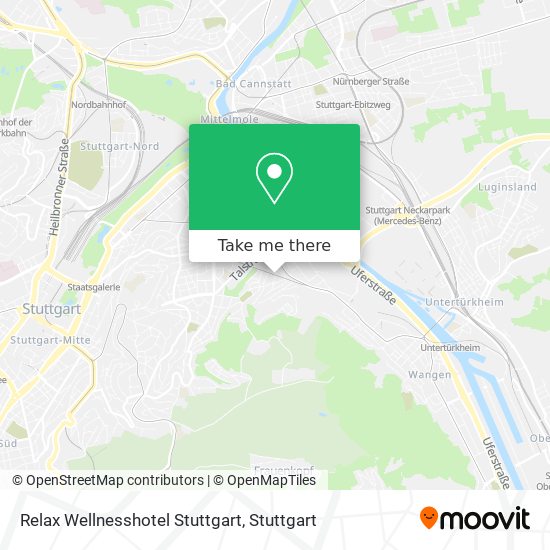 Relax Wellnesshotel Stuttgart map