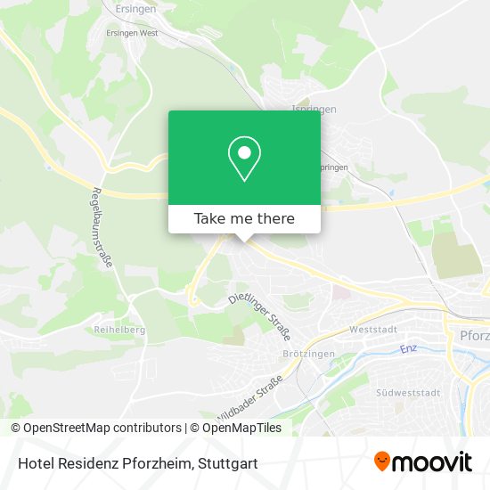 Hotel Residenz Pforzheim map