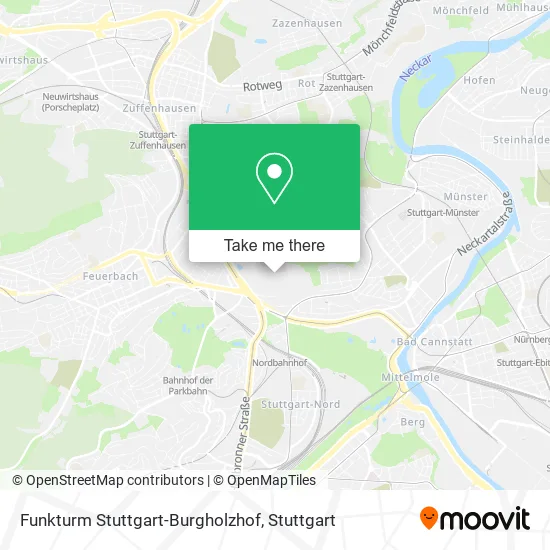 Карта Funkturm Stuttgart-Burgholzhof