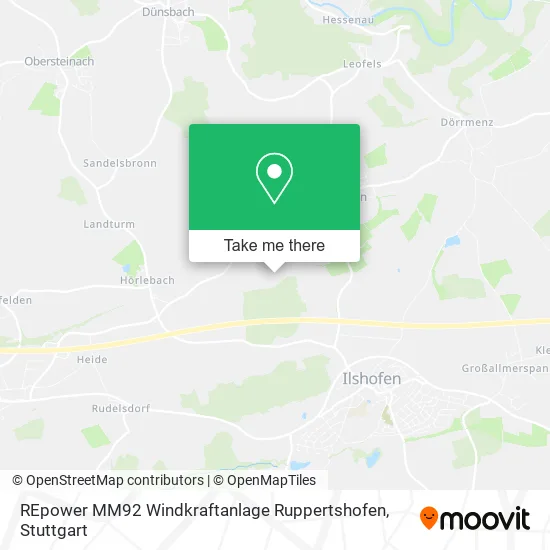 Карта REpower MM92 Windkraftanlage Ruppertshofen