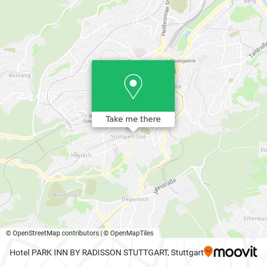 Карта Hotel PARK INN BY RADISSON STUTTGART