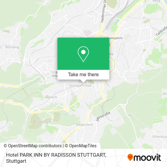 Карта Hotel PARK INN BY RADISSON STUTTGART