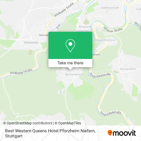 Карта Best Western Queens Hotel Pforzheim Niefern