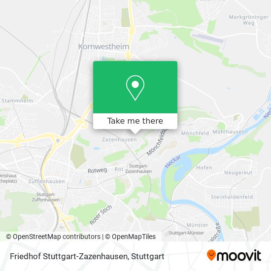 Карта Friedhof Stuttgart-Zazenhausen