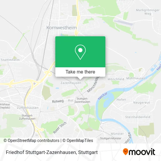 Карта Friedhof Stuttgart-Zazenhausen