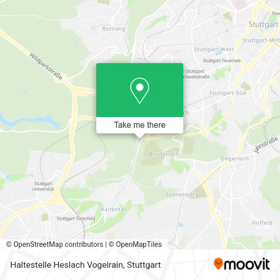 Карта Haltestelle Heslach Vogelrain