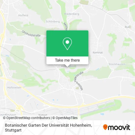 Карта Botanischer Garten Der Universität Hohenheim