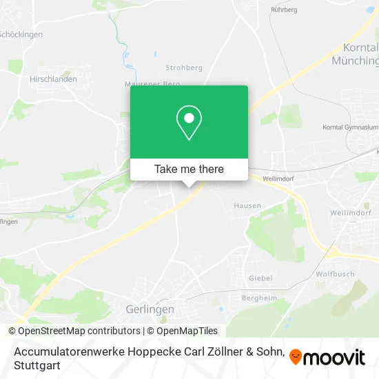 Карта Accumulatorenwerke Hoppecke Carl Zöllner & Sohn