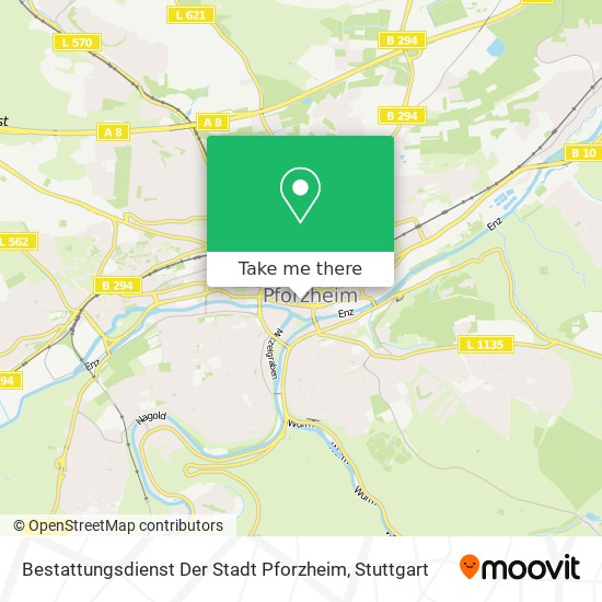 Bestattungsdienst Der Stadt Pforzheim map