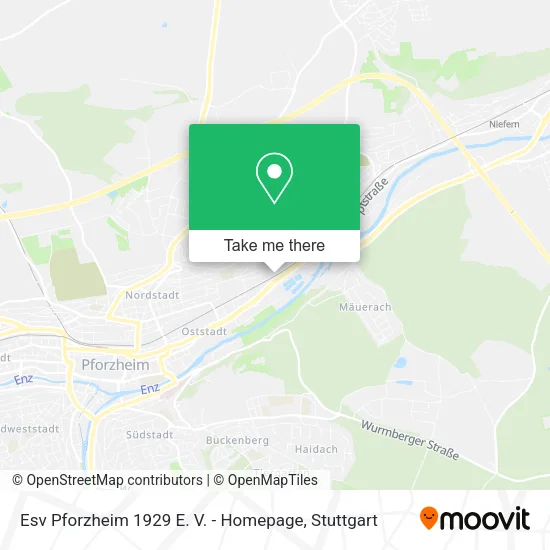 Карта Esv Pforzheim 1929 E. V. - Homepage