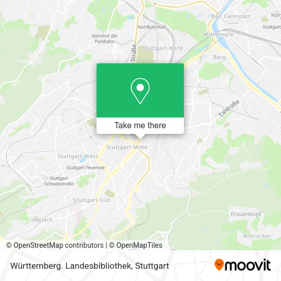 Карта Württemberg. Landesbibliothek