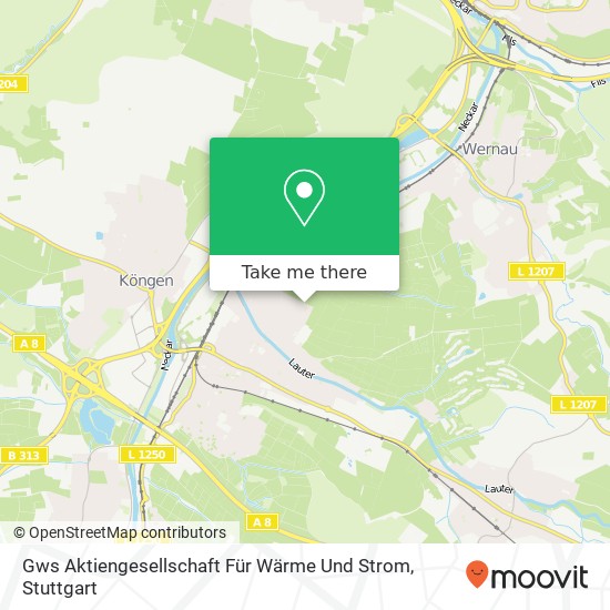 Карта Gws Aktiengesellschaft Für Wärme Und Strom