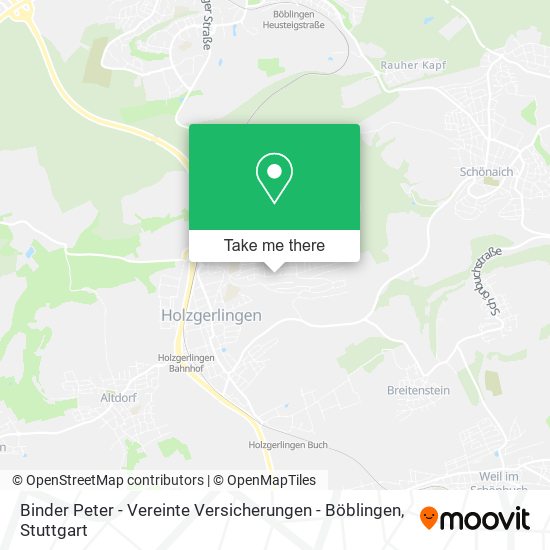 Binder Peter - Vereinte Versicherungen - Böblingen map