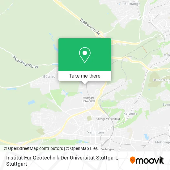 Карта Institut Für Geotechnik Der Universität Stuttgart