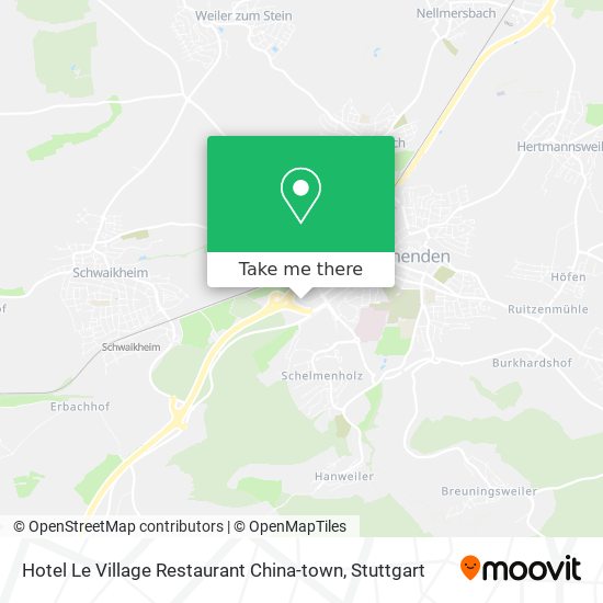 Hotel Le Village Restaurant China-town map