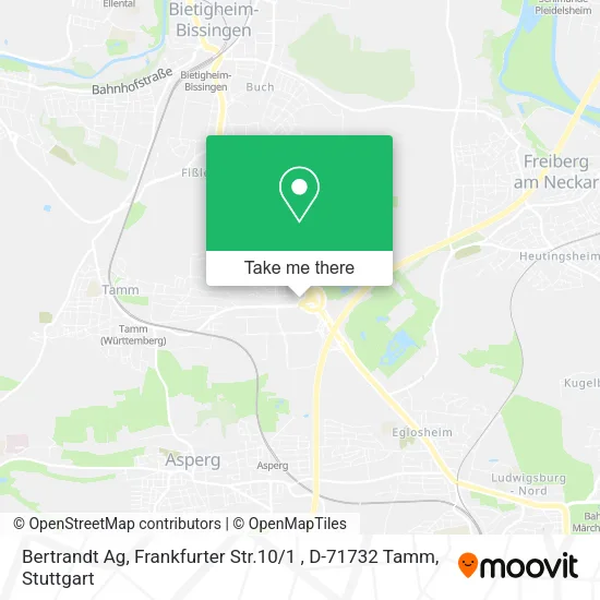 Карта Bertrandt Ag, Frankfurter Str.10 / 1 , D-71732 Tamm