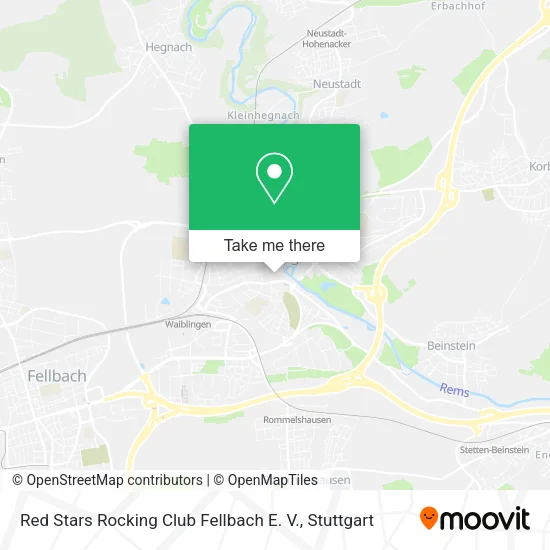 Red Stars Rocking Club Fellbach E. V. map