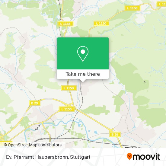 Ev. Pfarramt Haubersbronn map