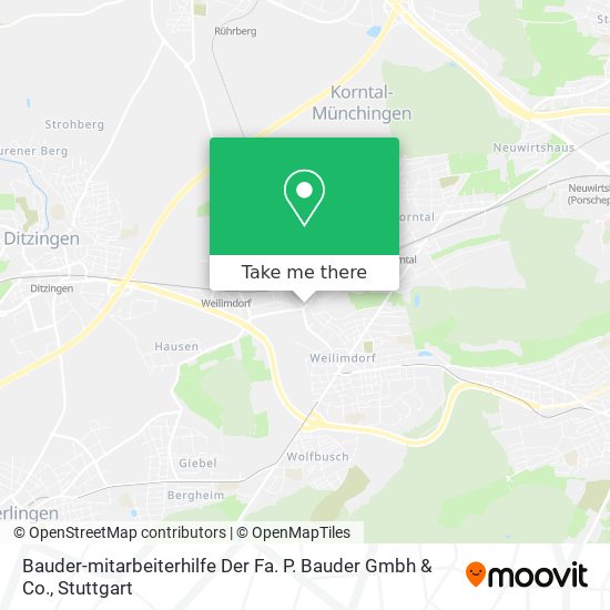 Карта Bauder-mitarbeiterhilfe Der Fa. P. Bauder Gmbh & Co.