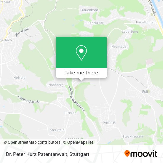 Dr. Peter Kurz Patentanwalt map