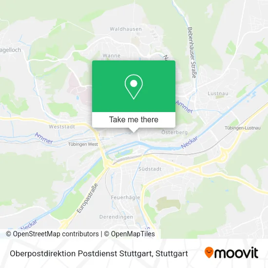 Карта Oberpostdirektion Postdienst Stuttgart