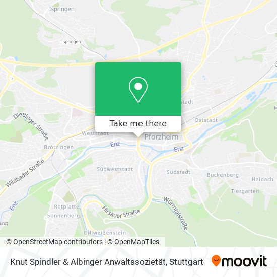 Knut Spindler & Albinger Anwaltssozietät map