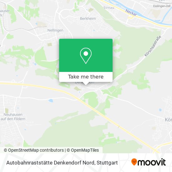 Autobahnraststätte Denkendorf Nord map