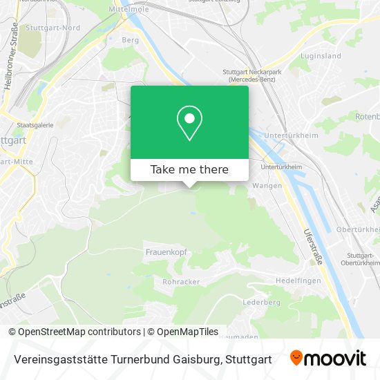 Карта Vereinsgaststätte Turnerbund Gaisburg