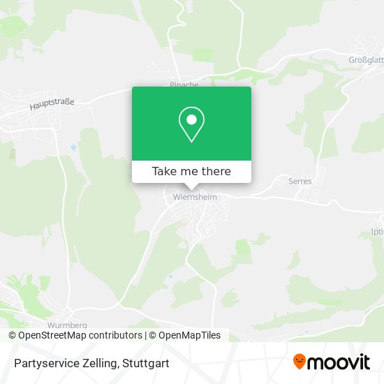 Partyservice Zelling map