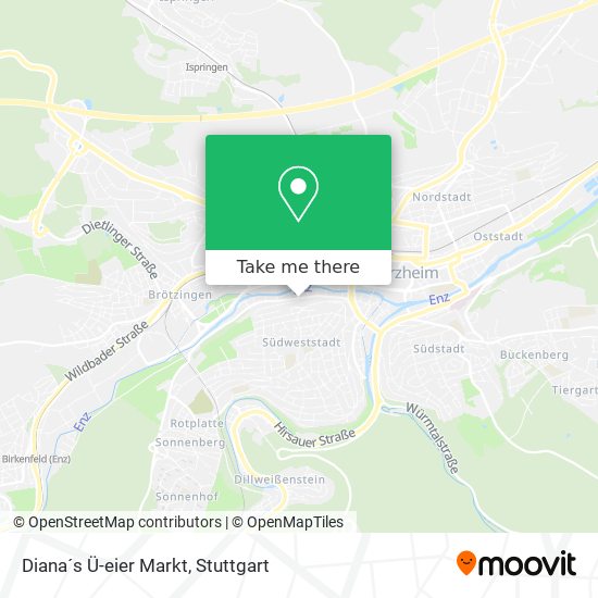 Diana´s Ü-eier Markt map