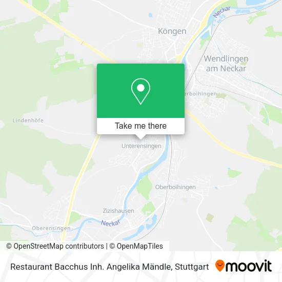 Карта Restaurant Bacchus Inh. Angelika Mändle