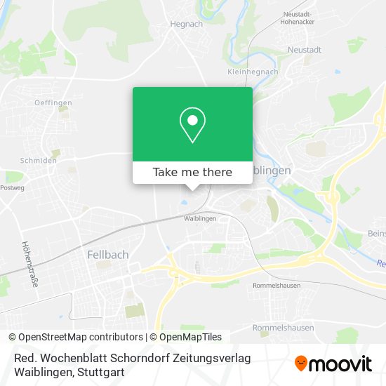 Red. Wochenblatt Schorndorf Zeitungsverlag Waiblingen map