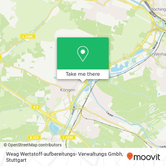 Карта Weag Wertstoff-aufbereitungs- Verwaltungs Gmbh