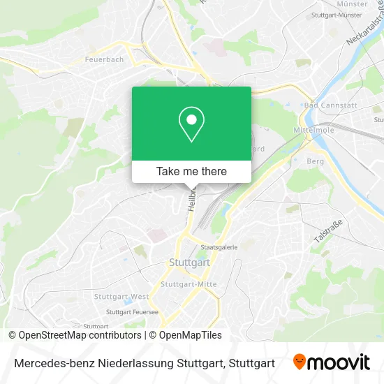 Карта Mercedes-benz Niederlassung Stuttgart