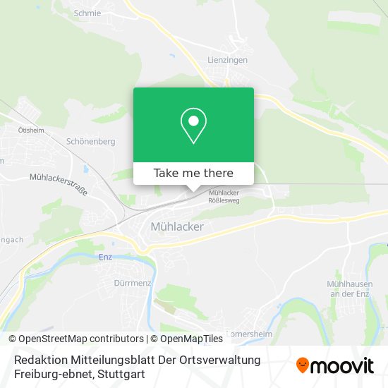 Карта Redaktion Mitteilungsblatt Der Ortsverwaltung Freiburg-ebnet