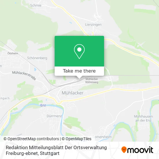 Карта Redaktion Mitteilungsblatt Der Ortsverwaltung Freiburg-ebnet