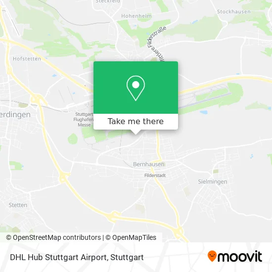 Карта DHL Hub Stuttgart Airport