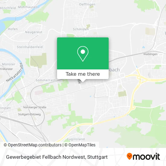 Карта Gewerbegebiet Fellbach Nordwest