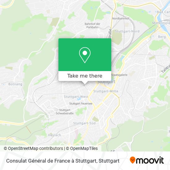 Карта Consulat Général de France à Stuttgart