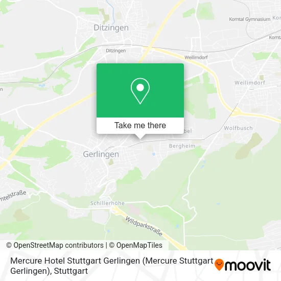 Карта Mercure Hotel Stuttgart Gerlingen
