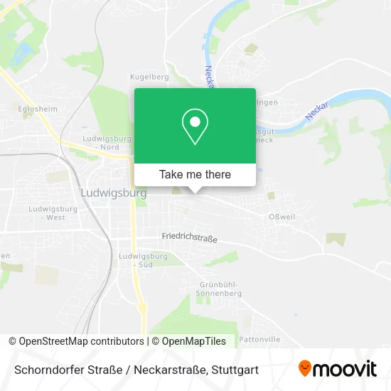 Карта Schorndorfer Straße / Neckarstraße