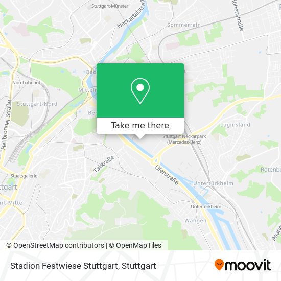 Stadion Festwiese Stuttgart map