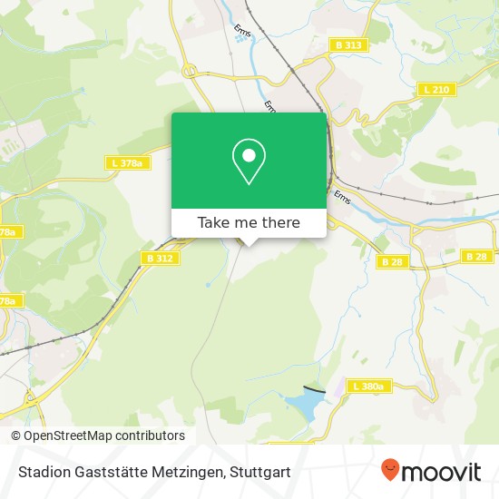 Карта Stadion Gaststätte Metzingen