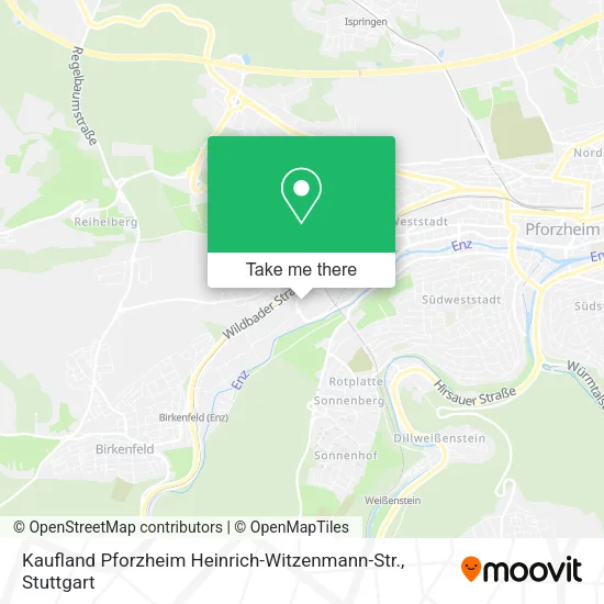Карта Kaufland Pforzheim Heinrich-Witzenmann-Str.