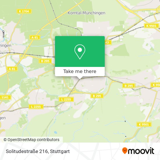 Solitudestraße 216 map