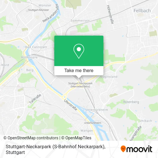 Карта Stuttgart-Neckarpark (S-Bahnhof Neckarpark)